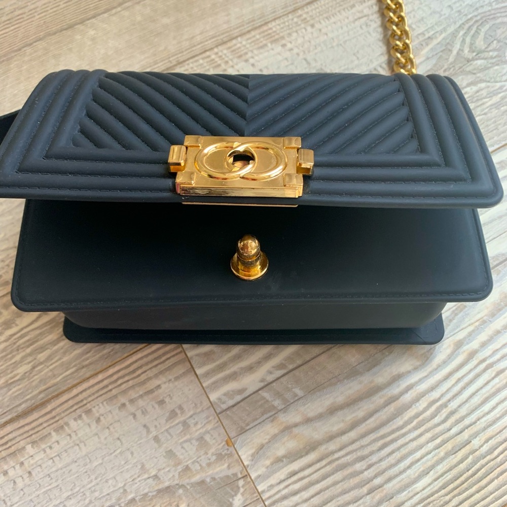 Gold black mini bag
